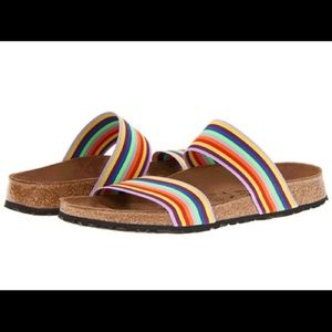 Birkenstock BIRKIS Curacao Rainbow Stripe Sandals